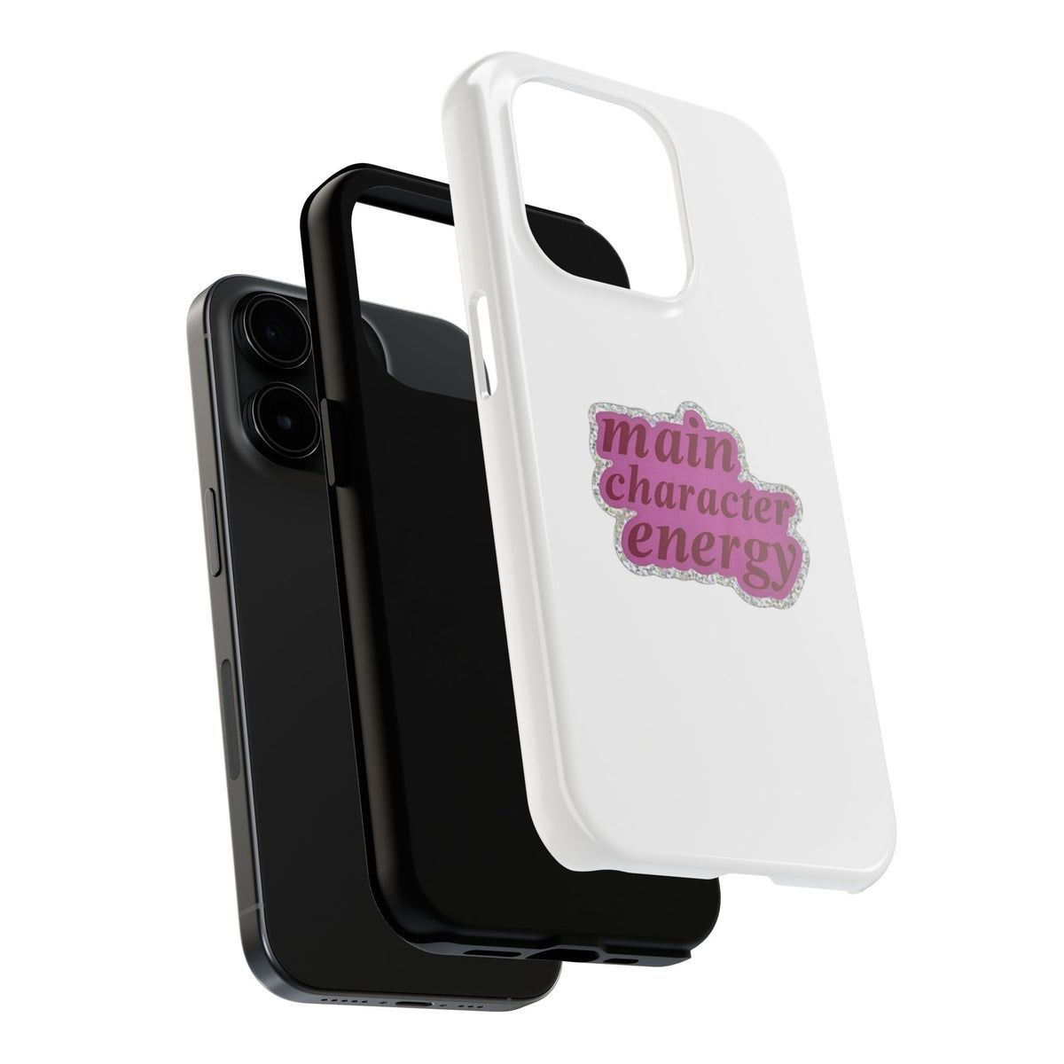 Main Character Energy Tough Phone Case — Pink Retro Graphic