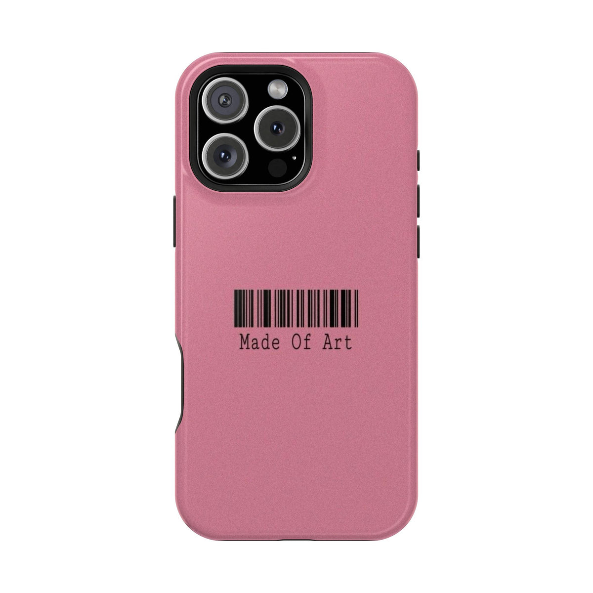 Made of Art Pink Impact-Resistant Phone Case — Barcode Graphic Protective Cover