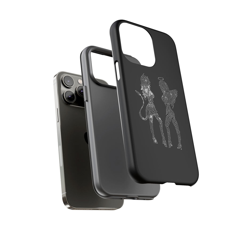 Rhinestone Angel & Devil Phone Case — Bling Protective iPhone Cover