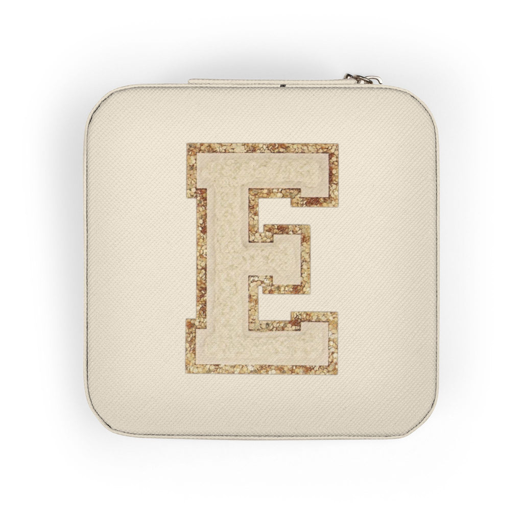 Monogram E Travel Jewelry Case — Compact Pink Travel Jewelry Organizer
