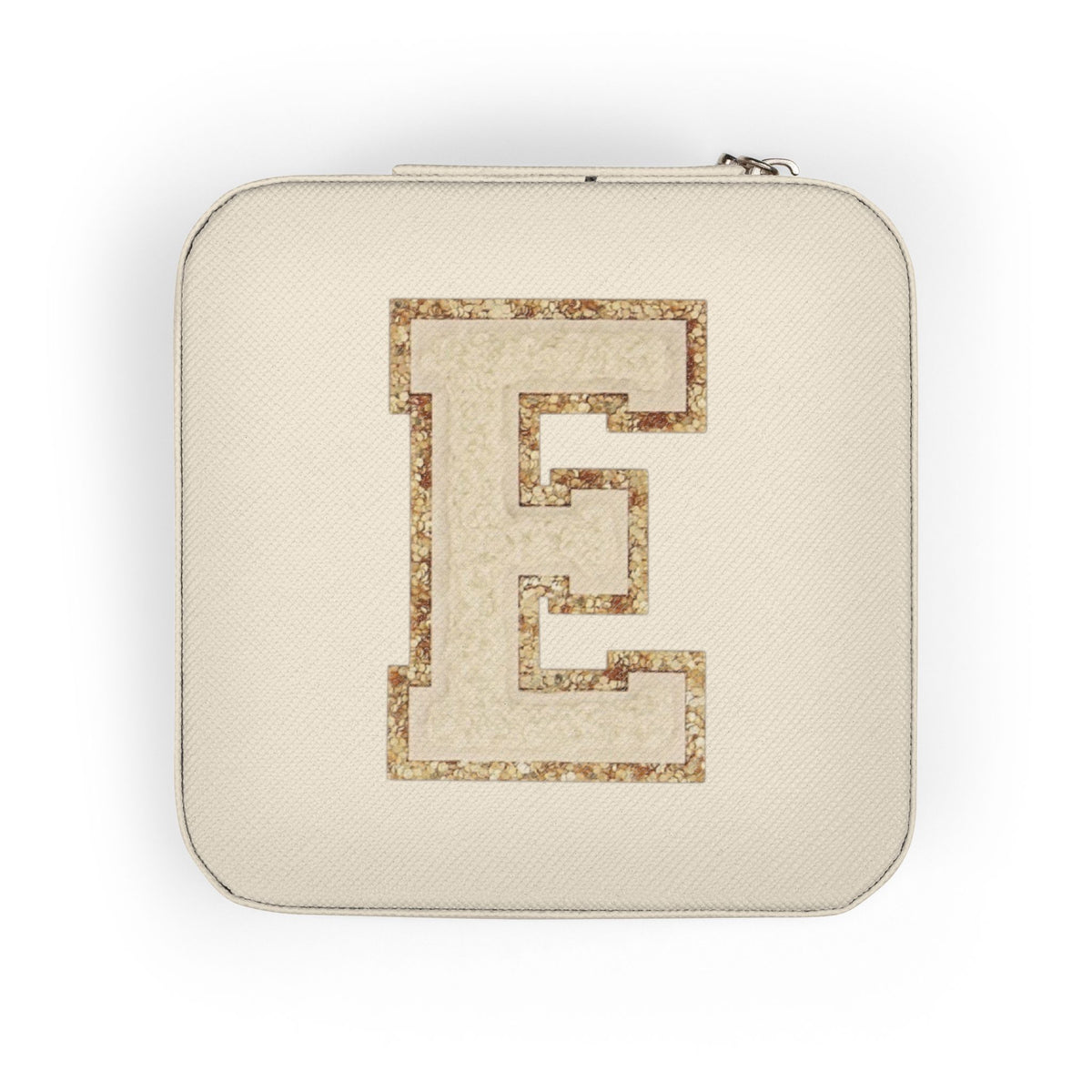 Monogram E Travel Jewelry Case — Compact Pink Travel Jewelry Organizer