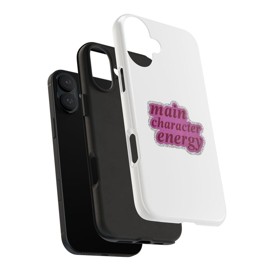 Main Character Energy Tough Phone Case — Pink Retro Graphic