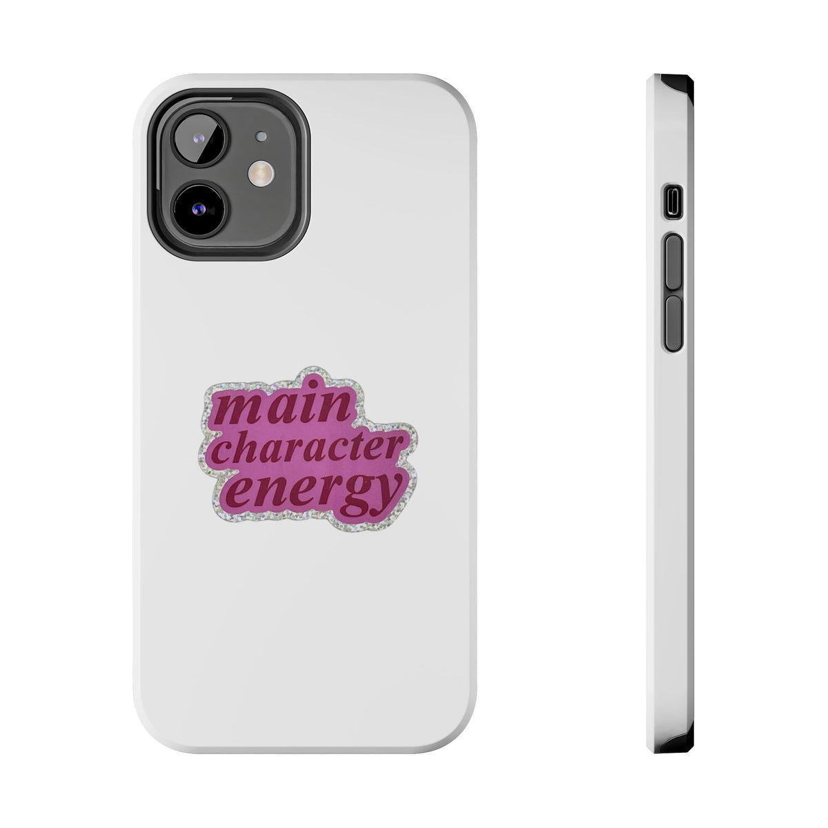 Main Character Energy Tough Phone Case — Pink Retro Graphic
