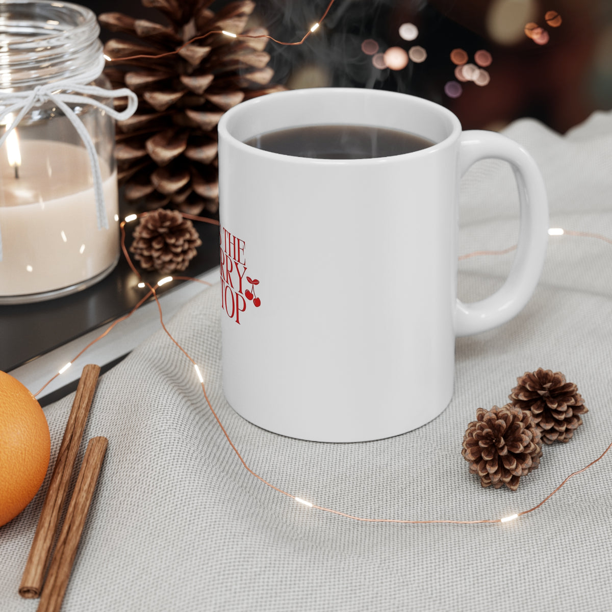 She's the Cherry on Top Mug — 11oz Red Typography Gift