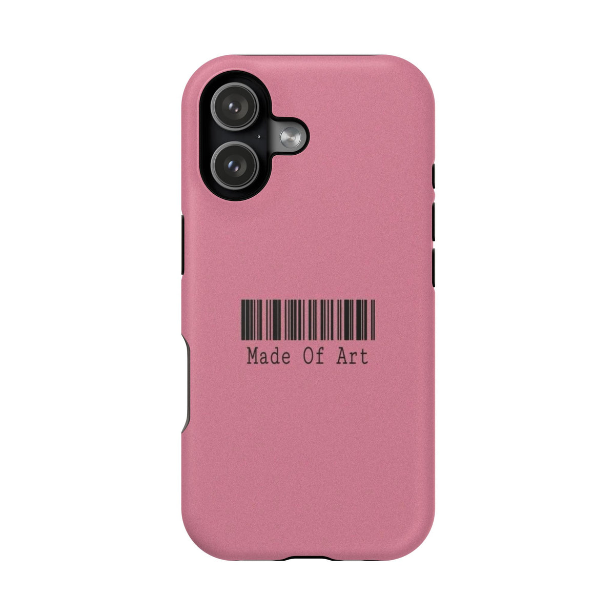 Made of Art Pink Impact-Resistant Phone Case — Barcode Graphic Protective Cover