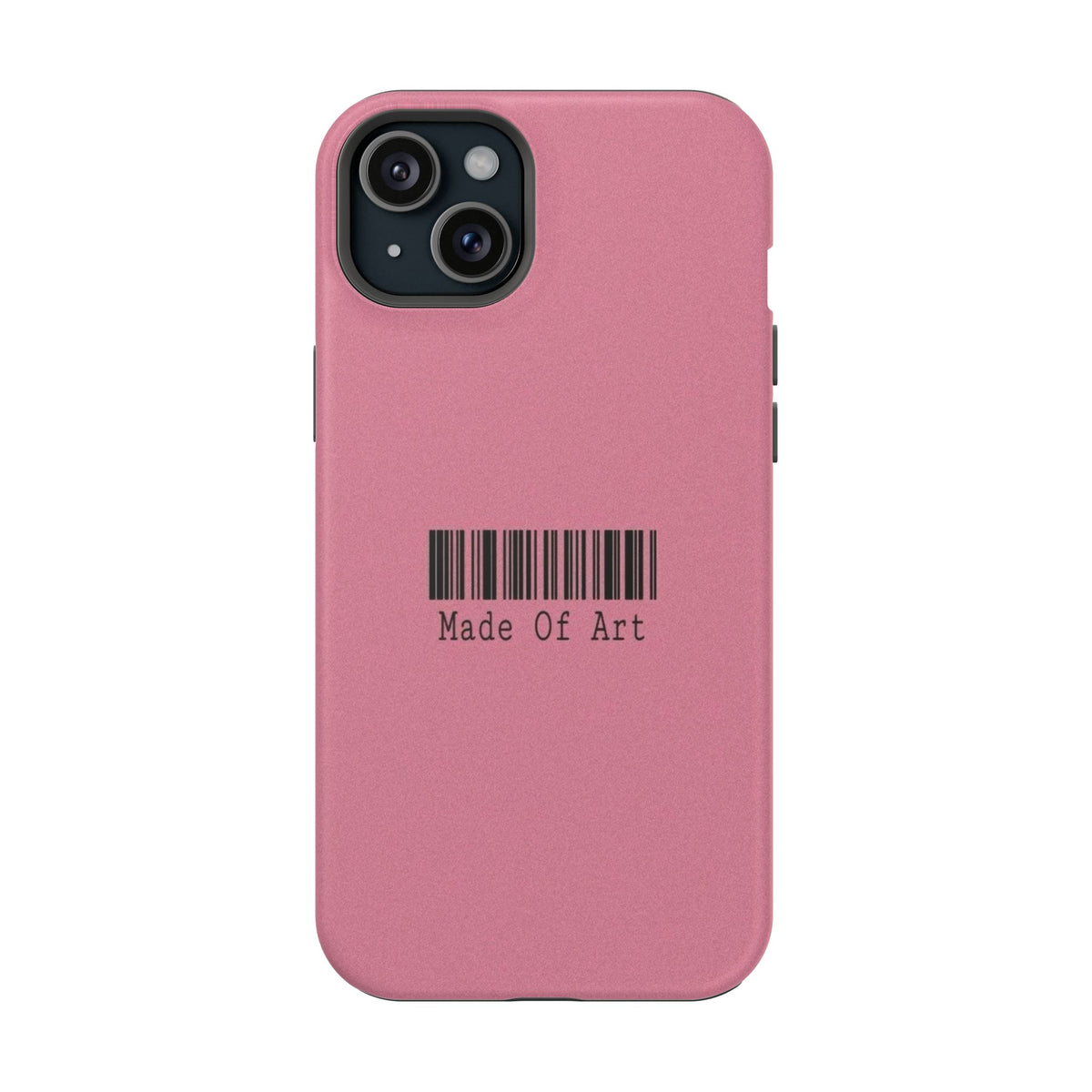 Made of Art Pink Impact-Resistant Phone Case — Barcode Graphic Protective Cover