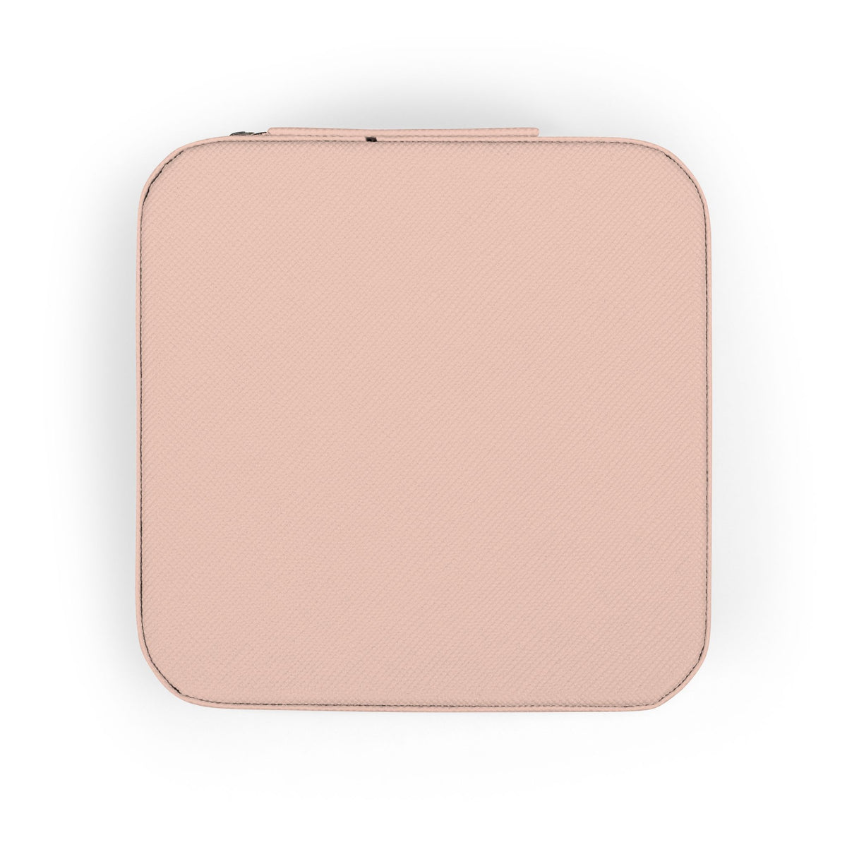Monogram Travel Jewelry Case — Compact Pink Jewelry Organizer with 'A' Initial