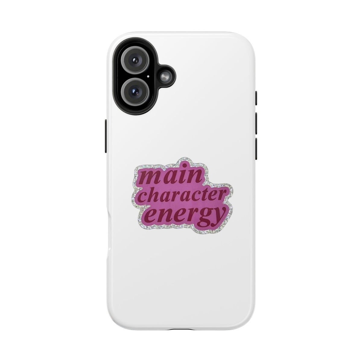 Main Character Energy Tough Phone Case — Pink Retro Graphic