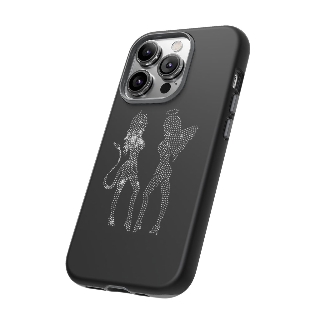 Rhinestone Angel & Devil Phone Case — Bling Protective iPhone Cover
