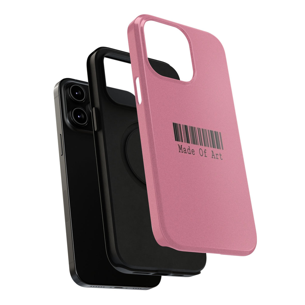 Made of Art Pink Impact-Resistant Phone Case — Barcode Graphic Protective Cover