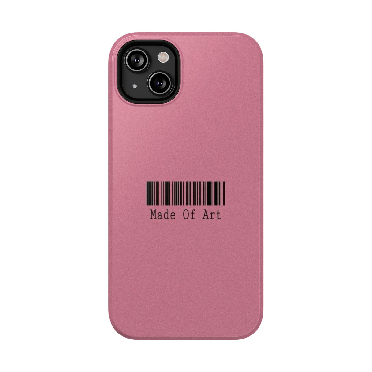 Made of Art Pink Impact-Resistant Phone Case — Barcode Graphic Protective Cover