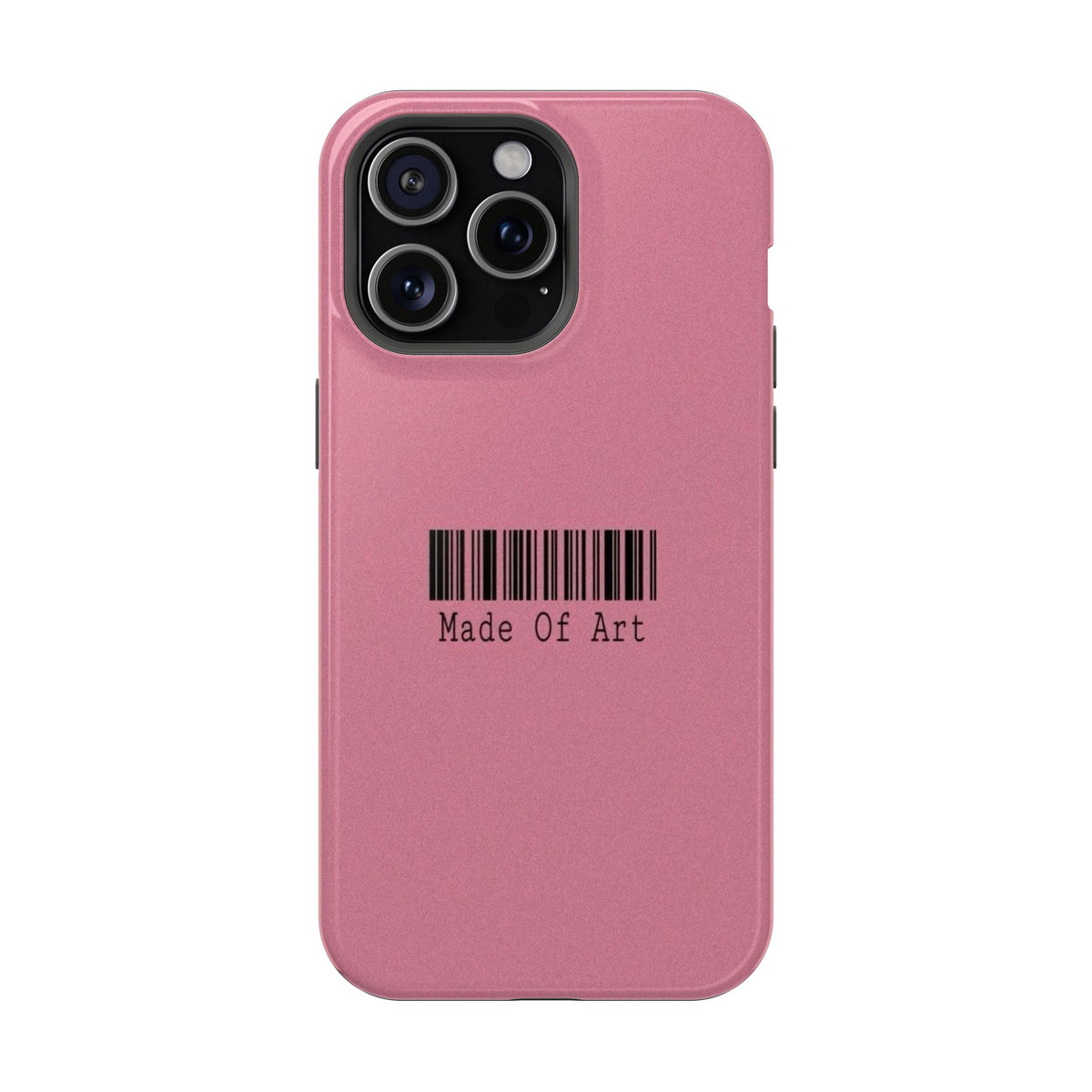 Made of Art Pink Impact-Resistant Phone Case — Barcode Graphic Protective Cover