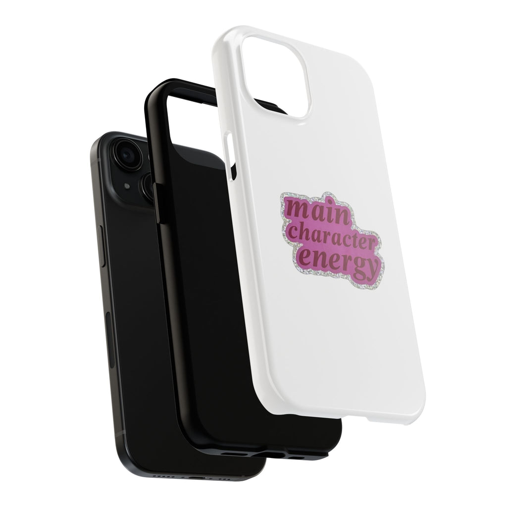 Main Character Energy Tough Phone Case — Pink Retro Graphic