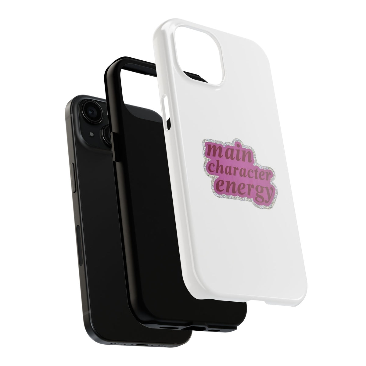 Main Character Energy Tough Phone Case — Pink Retro Graphic