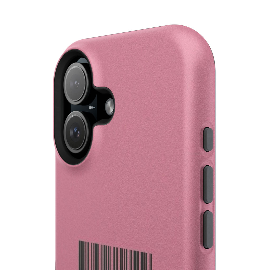 Made of Art Pink Impact-Resistant Phone Case — Barcode Graphic Protective Cover