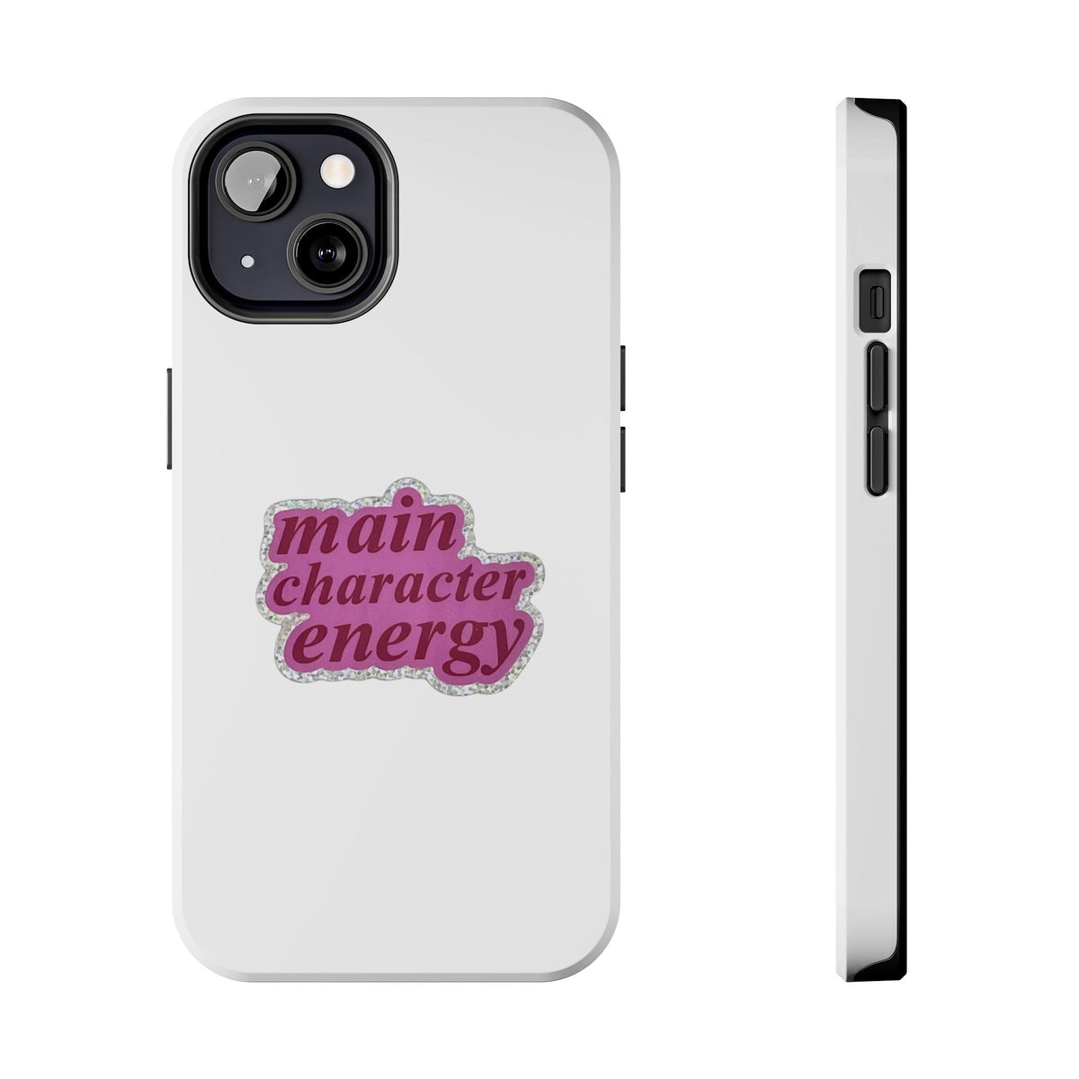 Main Character Energy Tough Phone Case — Pink Retro Graphic
