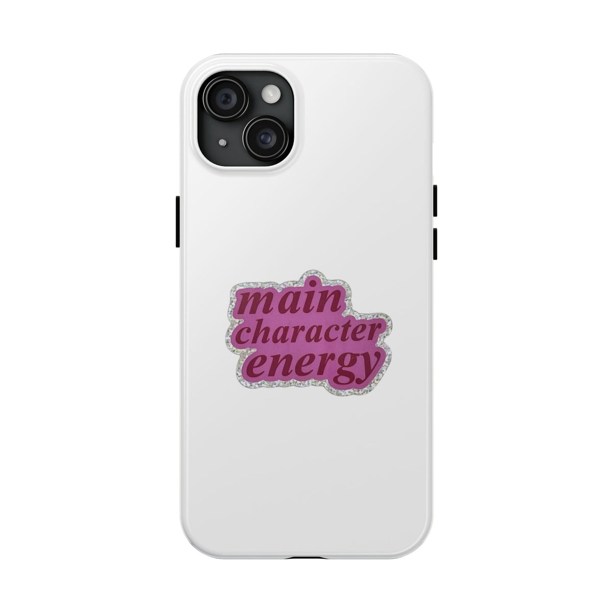 Main Character Energy Tough Phone Case — Pink Retro Graphic