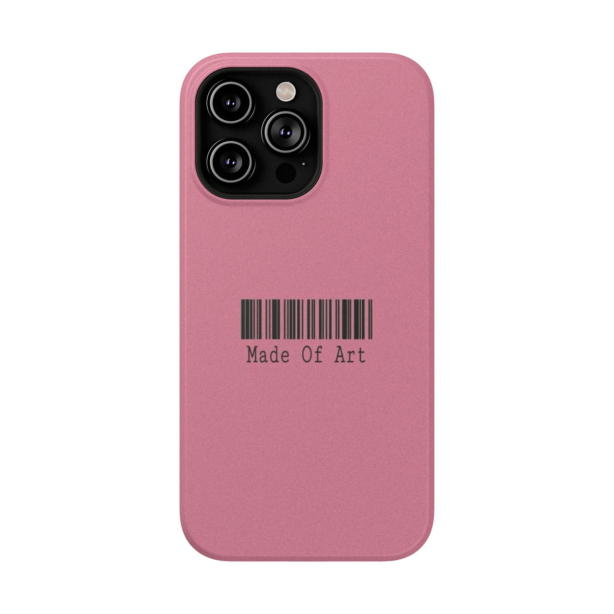 Made of Art Pink Impact-Resistant Phone Case — Barcode Graphic Protective Cover