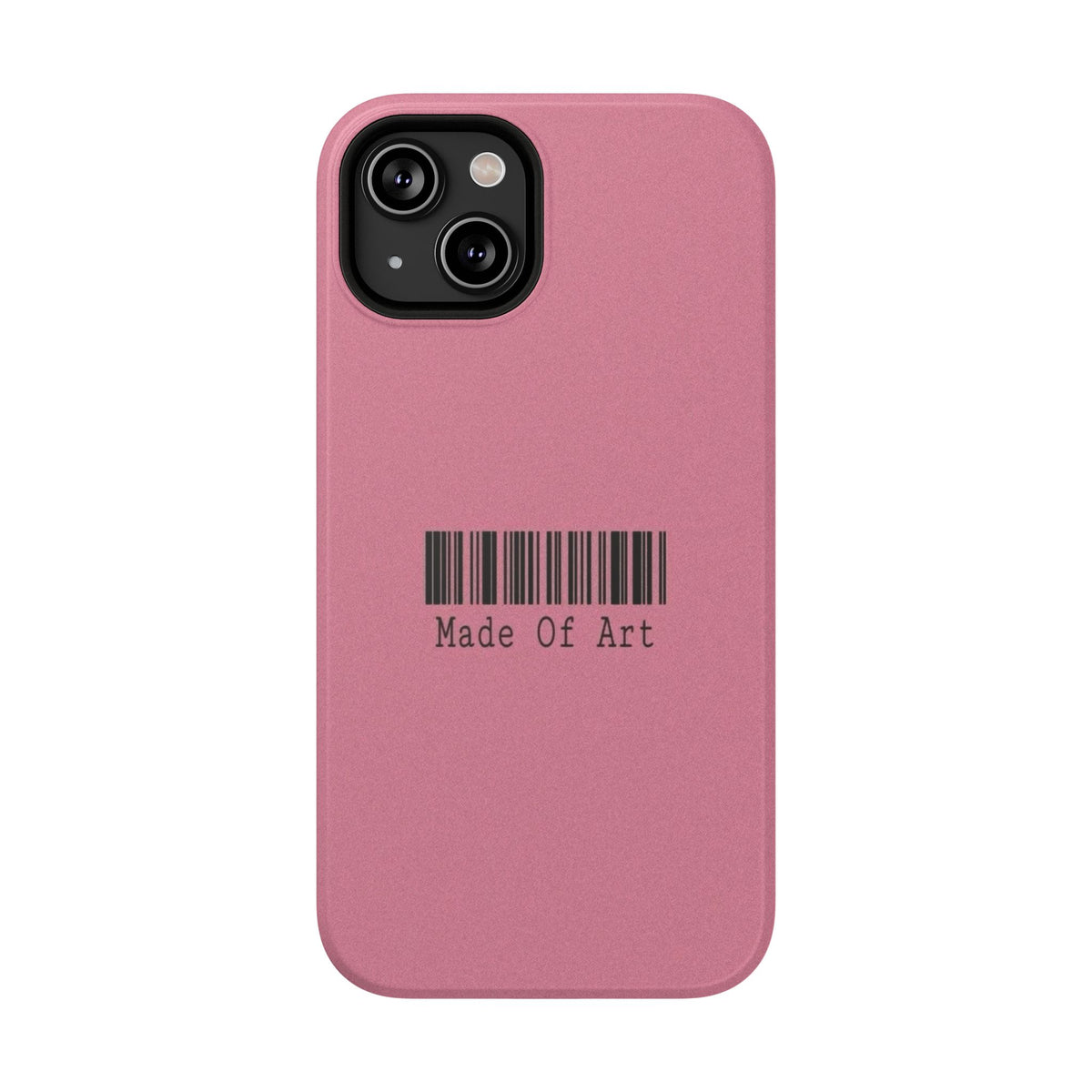 Made of Art Pink Impact-Resistant Phone Case — Barcode Graphic Protective Cover