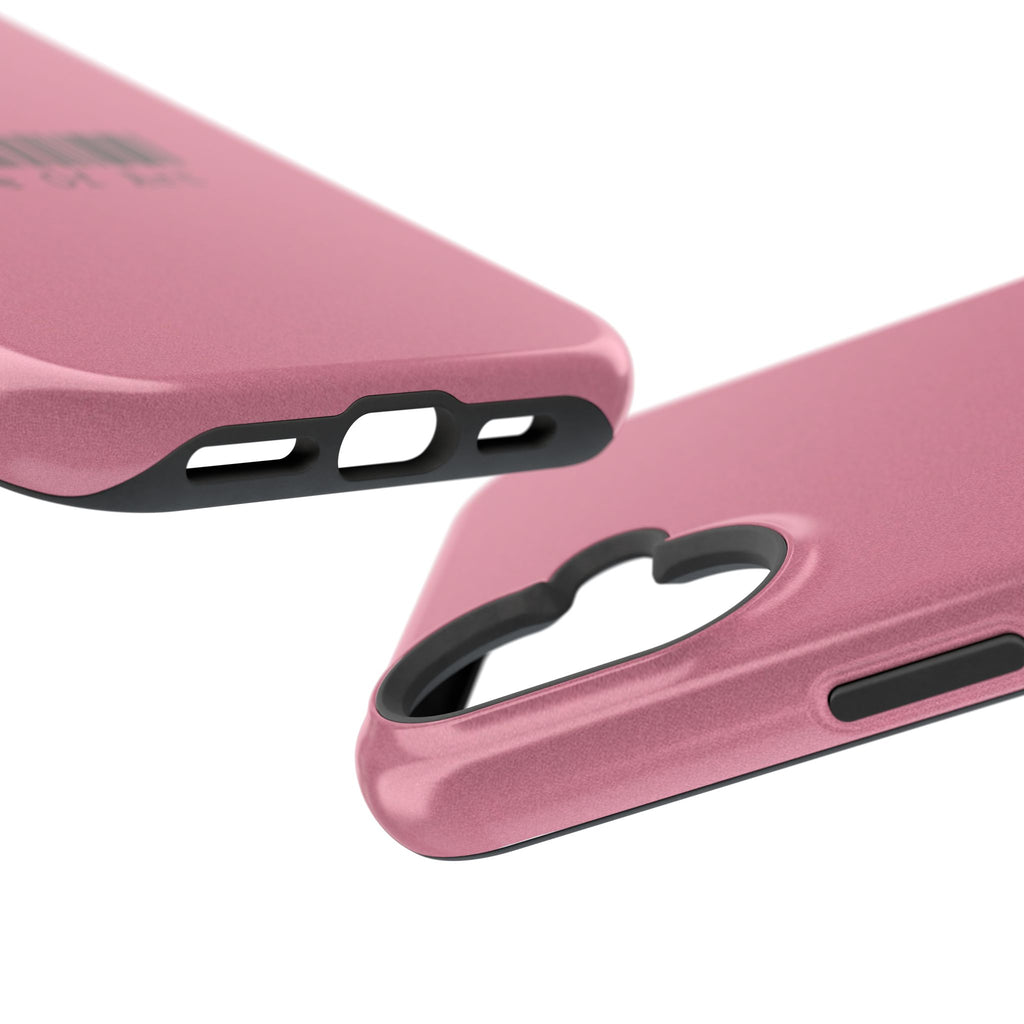 Made of Art Pink Impact-Resistant Phone Case — Barcode Graphic Protective Cover