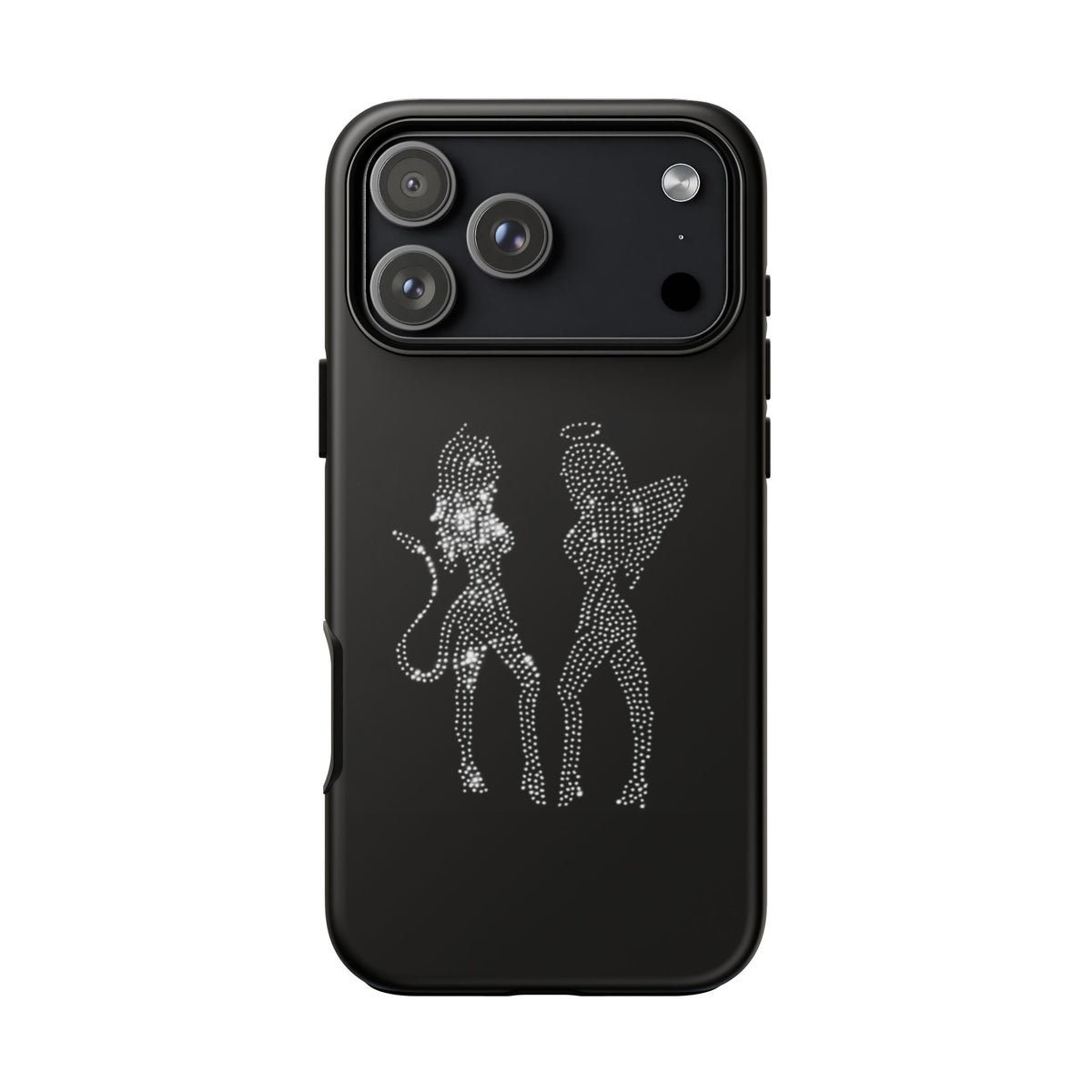 Rhinestone Angel & Devil Phone Case — Bling Protective iPhone Cover