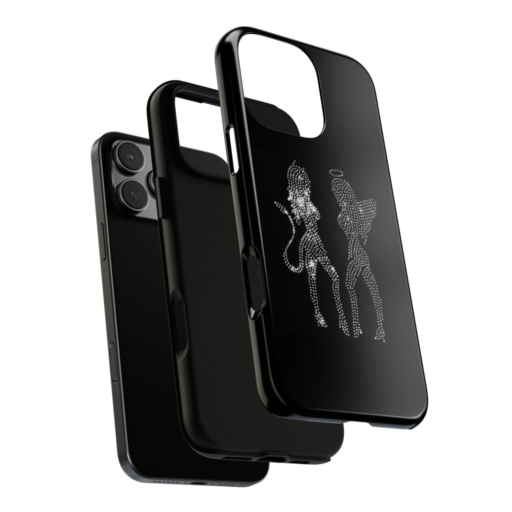 Rhinestone Angel & Devil Phone Case — Bling Protective iPhone Cover