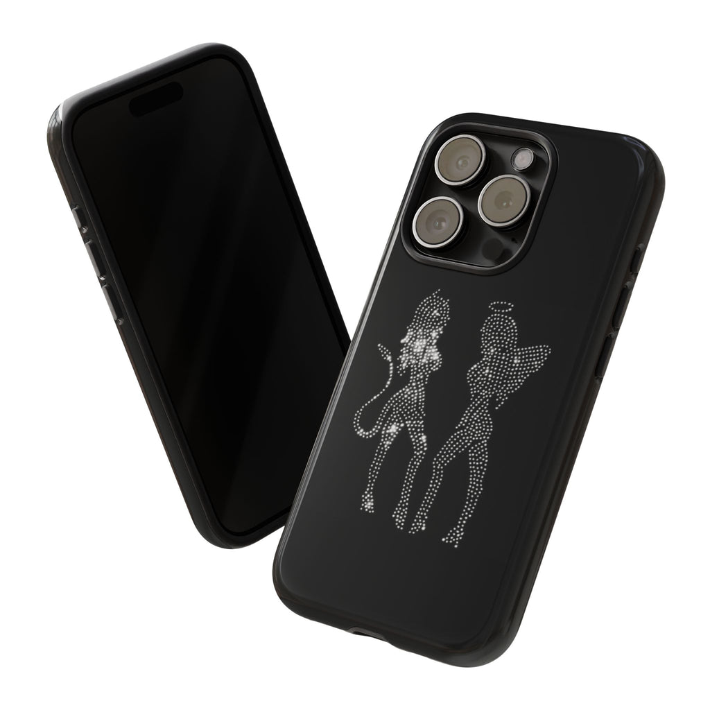 Rhinestone Angel & Devil Phone Case — Bling Protective iPhone Cover