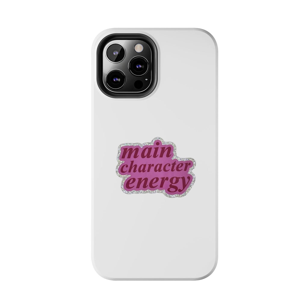 Main Character Energy Tough Phone Case — Pink Retro Graphic