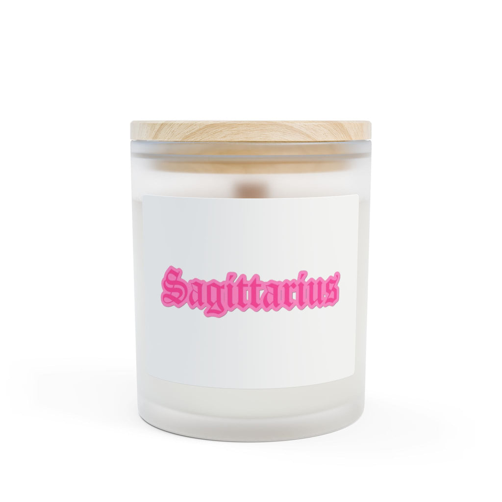 Sagittarius Frosted Glass Candle — 11oz Zodiac Soy Candle