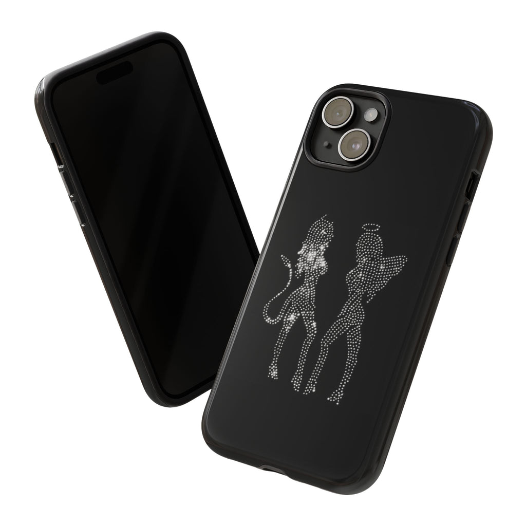 Rhinestone Angel & Devil Phone Case — Bling Protective iPhone Cover