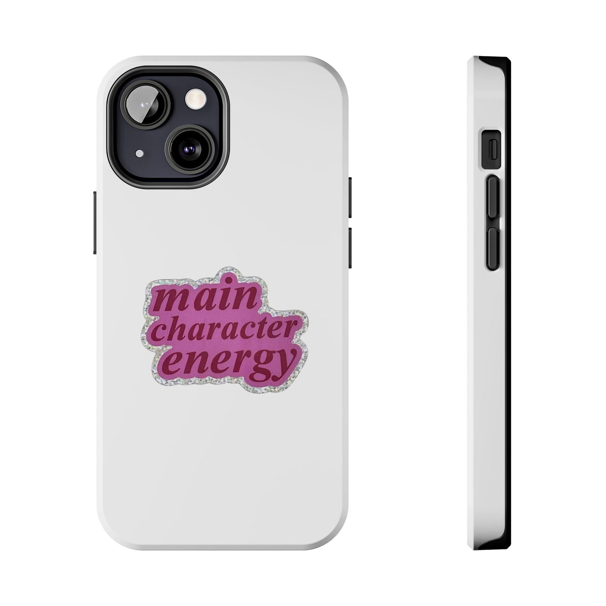 Main Character Energy Tough Phone Case — Pink Retro Graphic