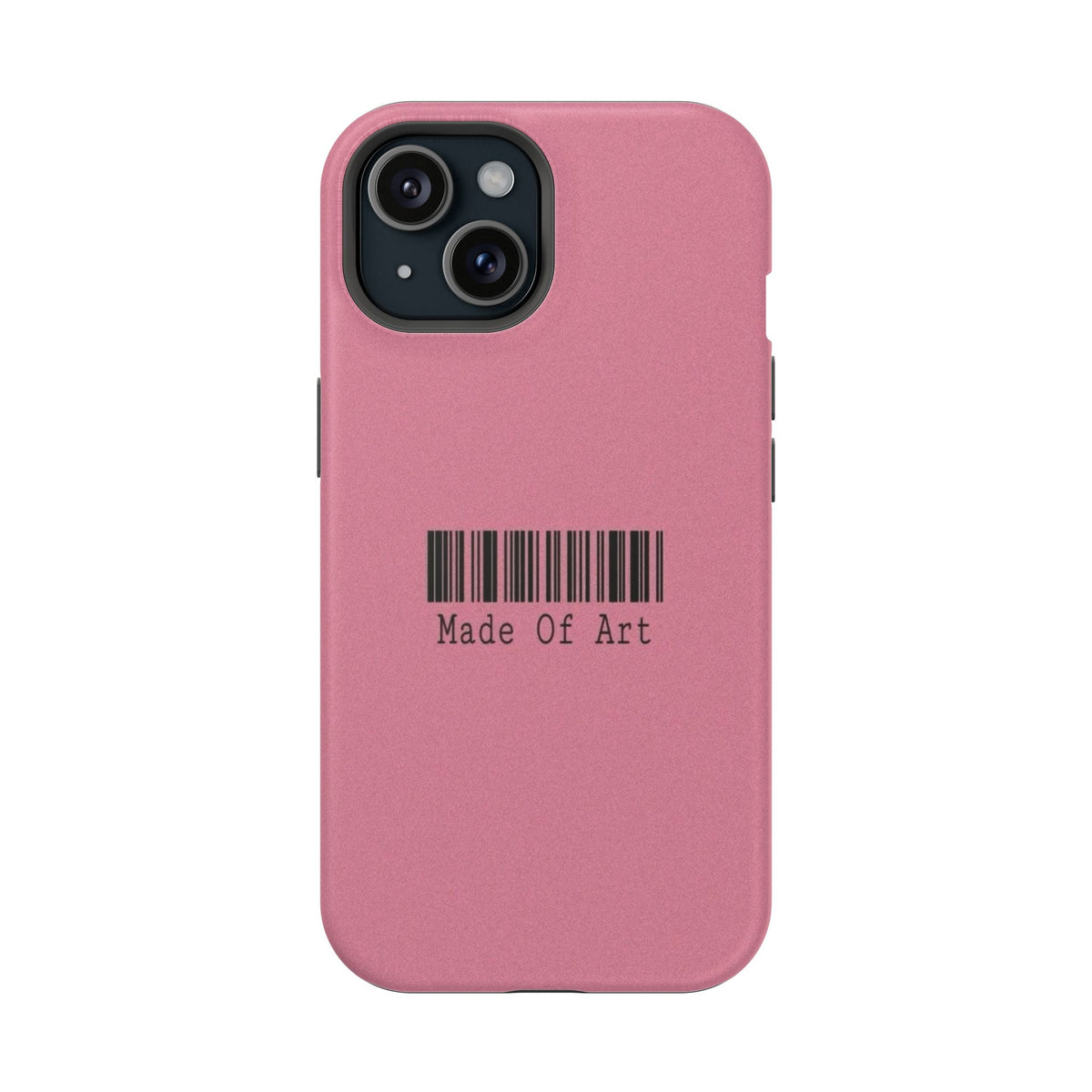 Made of Art Pink Impact-Resistant Phone Case — Barcode Graphic Protective Cover