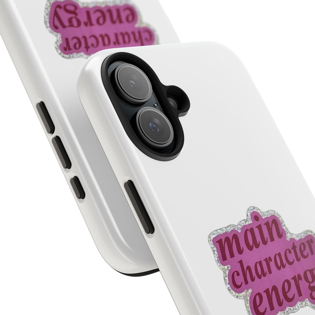 Main Character Energy Tough Phone Case — Pink Retro Graphic