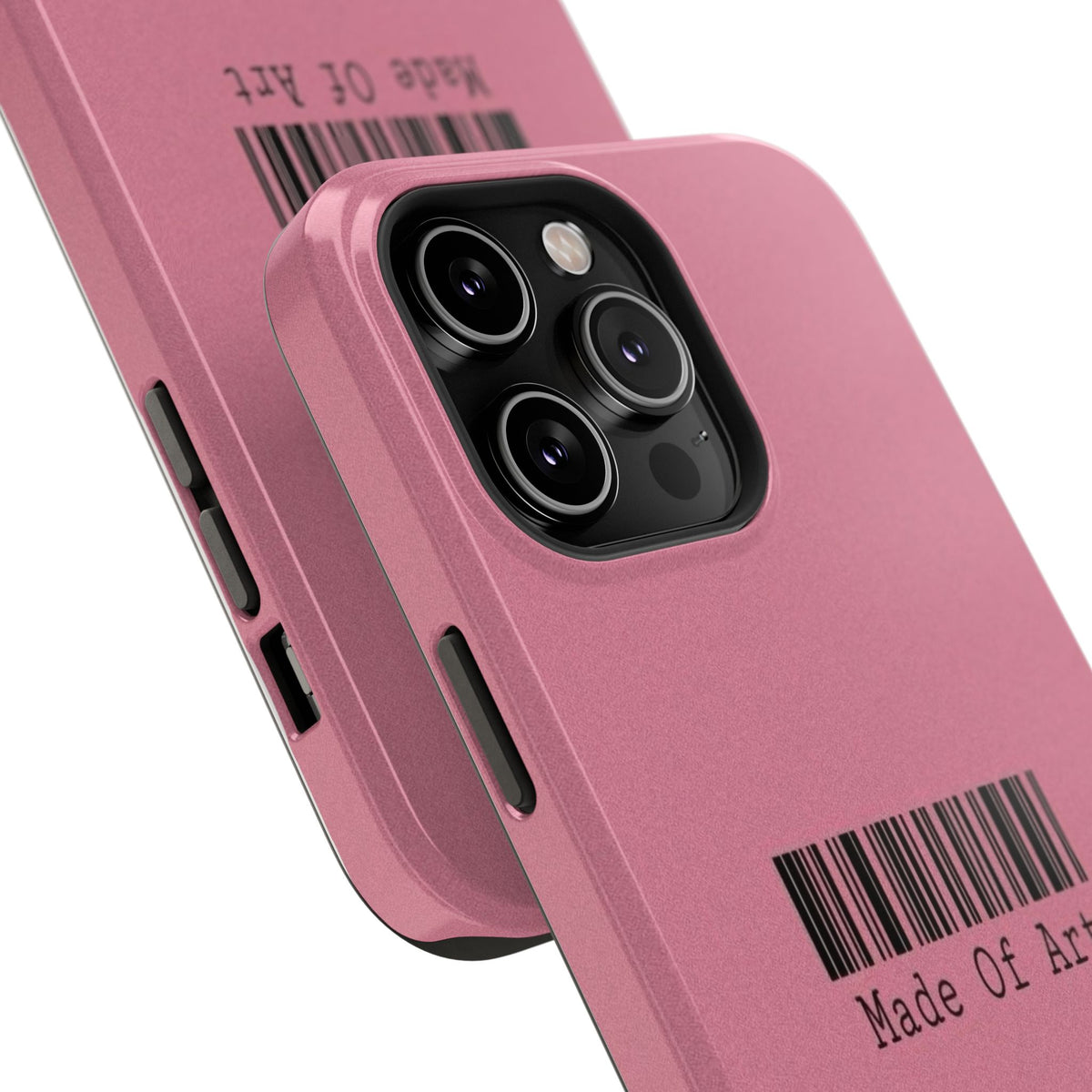 Made of Art Pink Impact-Resistant Phone Case — Barcode Graphic Protective Cover