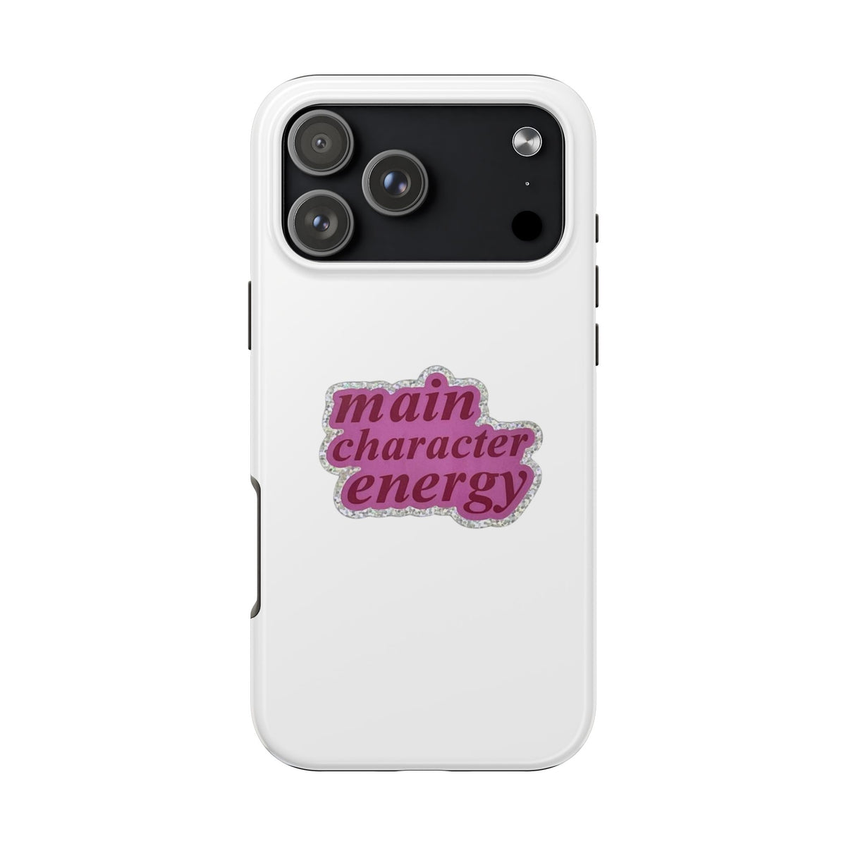 Main Character Energy Tough Phone Case — Pink Retro Graphic