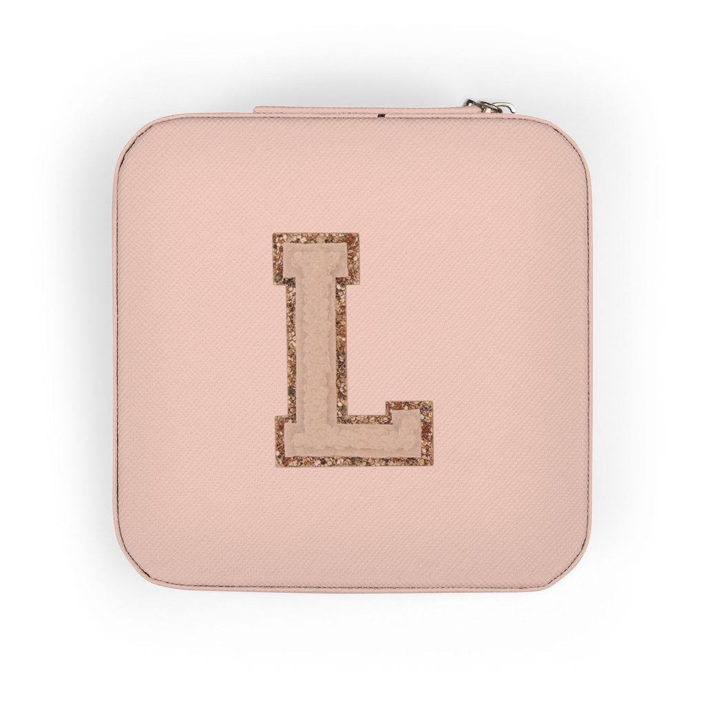 Personalized Monogram Jewelry Travel Case – Compact Pink Organizer for Rings, Earrings & Necklaces