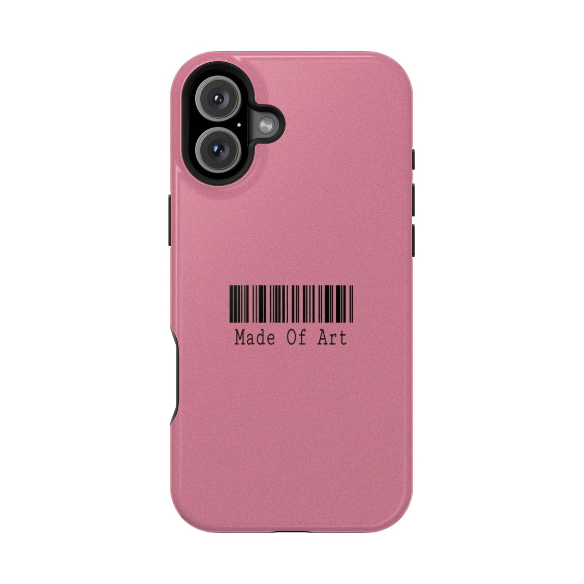 Made of Art Pink Impact-Resistant Phone Case — Barcode Graphic Protective Cover