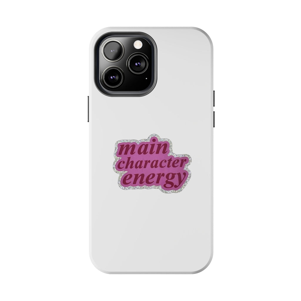 Main Character Energy Tough Phone Case — Pink Retro Graphic
