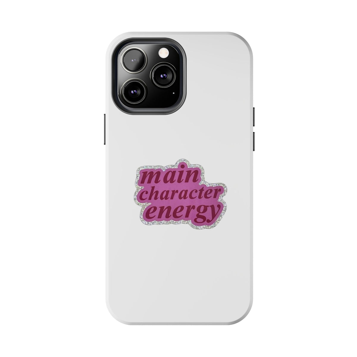 Main Character Energy Tough Phone Case — Pink Retro Graphic