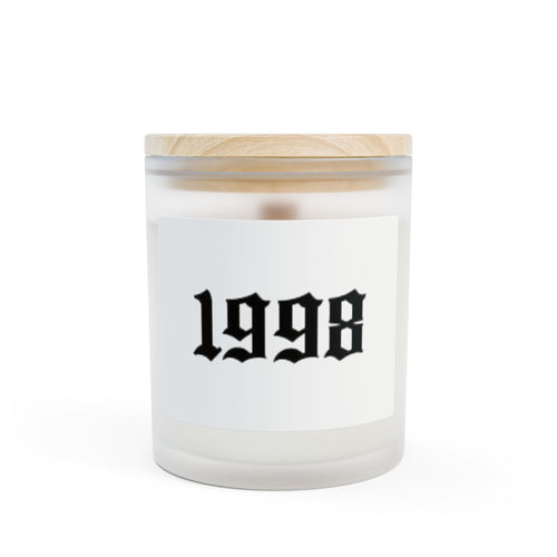 1998 Scented Frosted Glass Candle — 11oz Nostalgia Birthday Gift