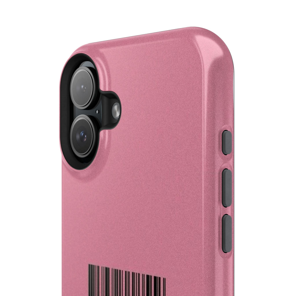 Made of Art Pink Impact-Resistant Phone Case — Barcode Graphic Protective Cover
