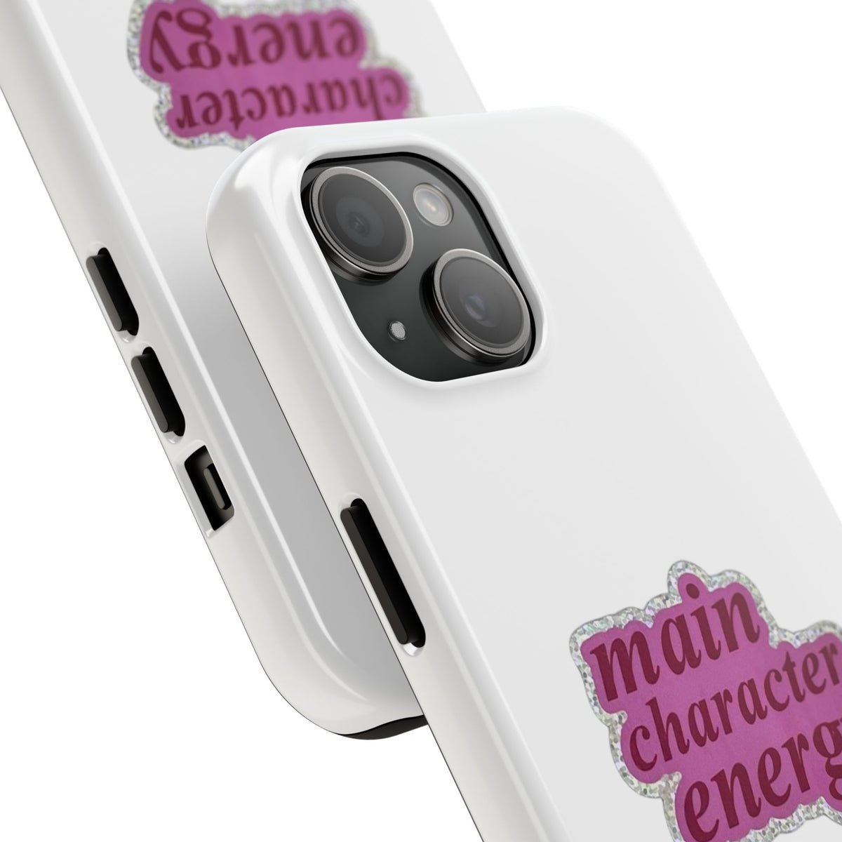 Main Character Energy Tough Phone Case — Pink Retro Graphic