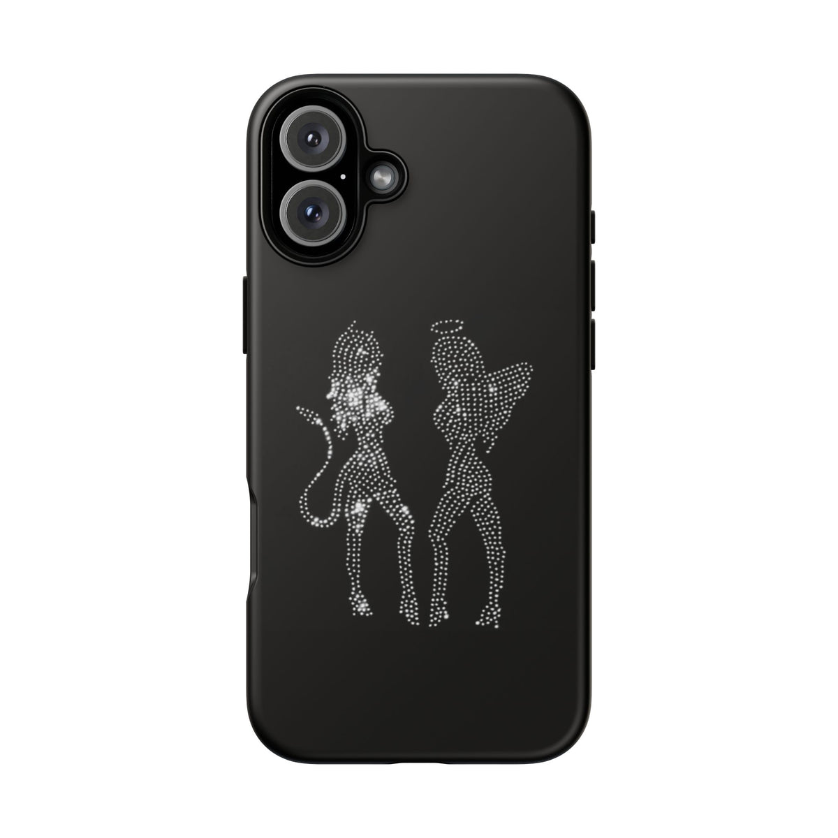 Rhinestone Angel & Devil Phone Case — Bling Protective iPhone Cover
