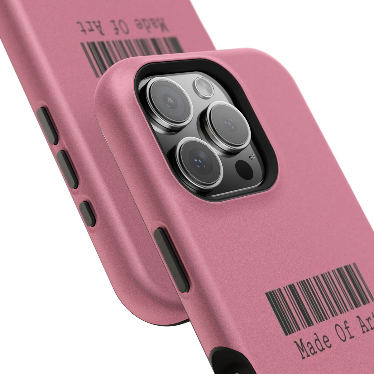 Made of Art Pink Impact-Resistant Phone Case — Barcode Graphic Protective Cover