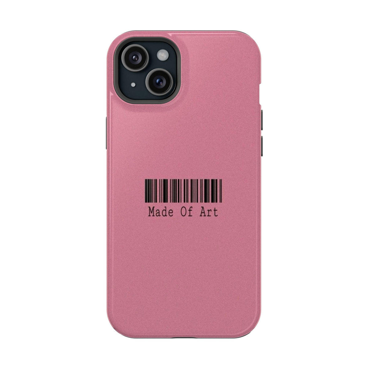 Made of Art Pink Impact-Resistant Phone Case — Barcode Graphic Protective Cover