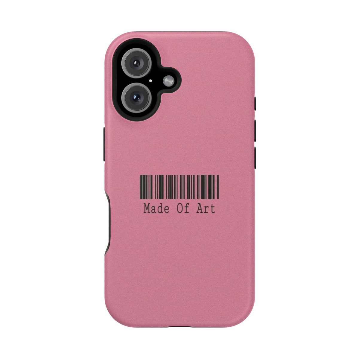 Made of Art Pink Impact-Resistant Phone Case — Barcode Graphic Protective Cover