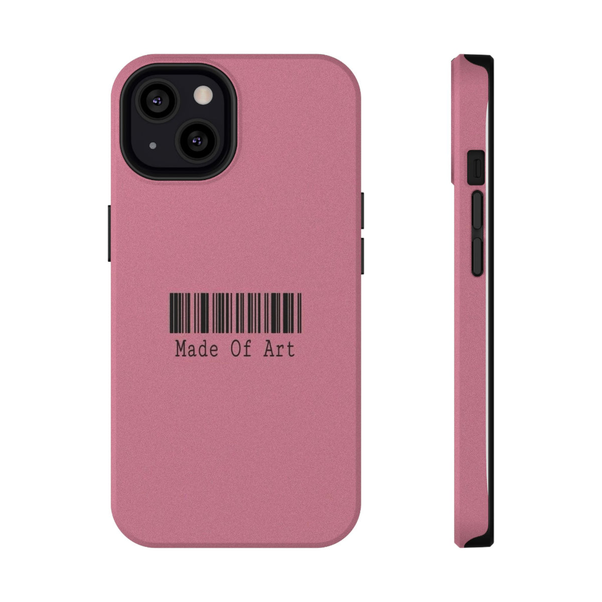 Made of Art Pink Impact-Resistant Phone Case — Barcode Graphic Protective Cover