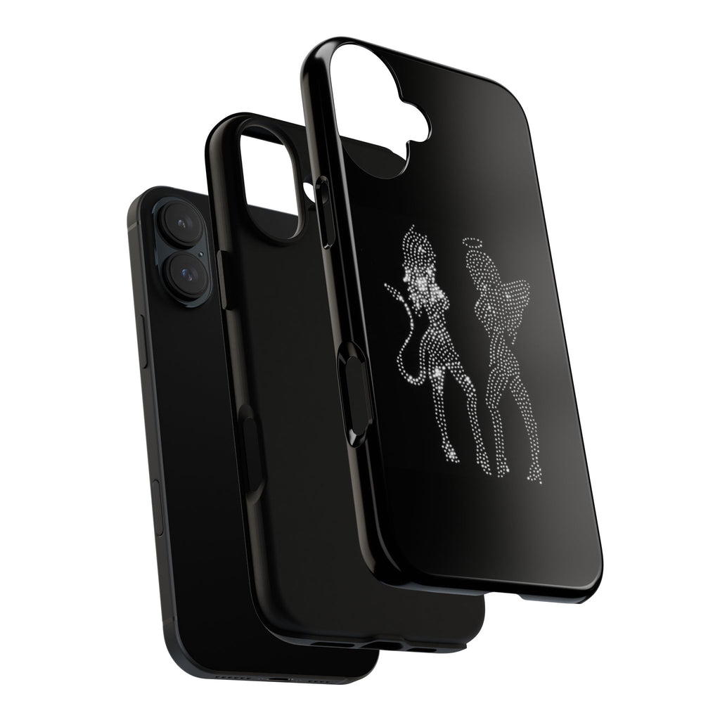 Rhinestone Angel & Devil Phone Case — Bling Protective iPhone Cover