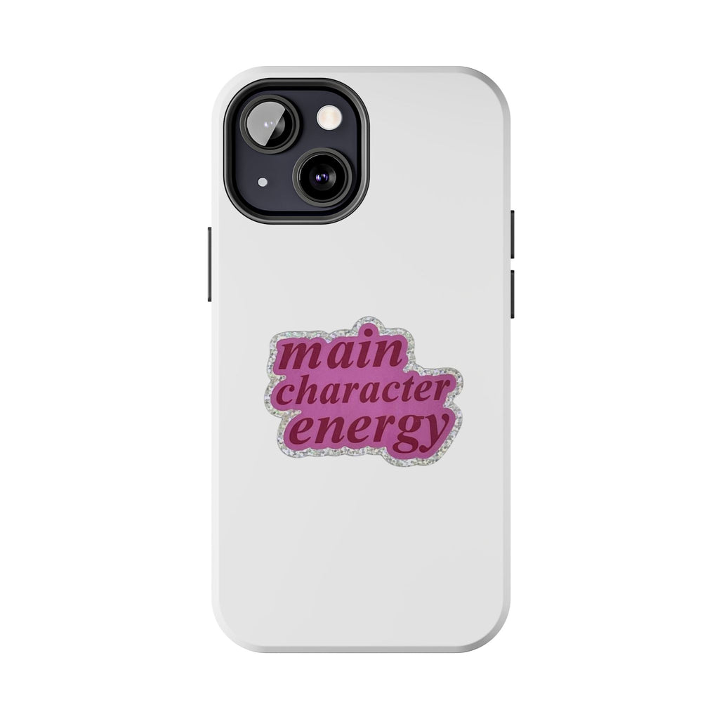 Main Character Energy Tough Phone Case — Pink Retro Graphic