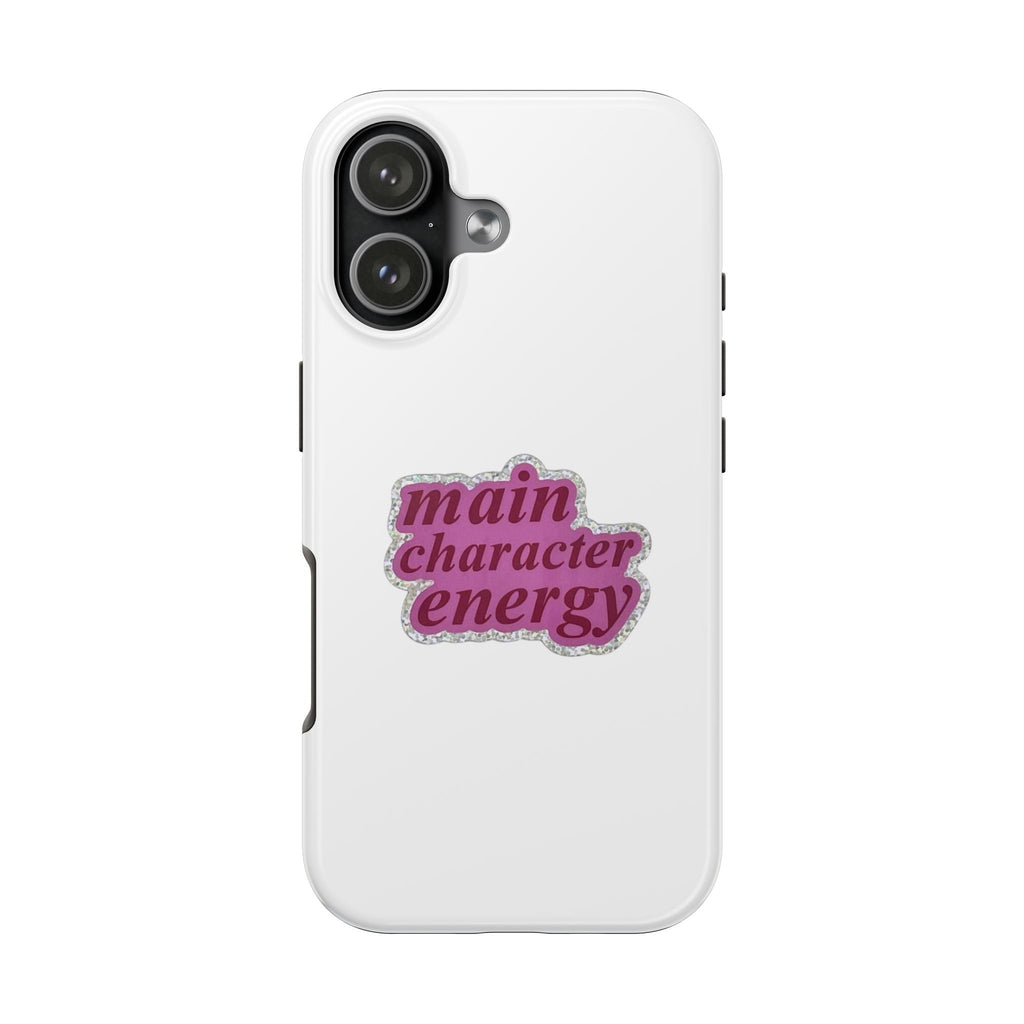 Main Character Energy Tough Phone Case — Pink Retro Graphic